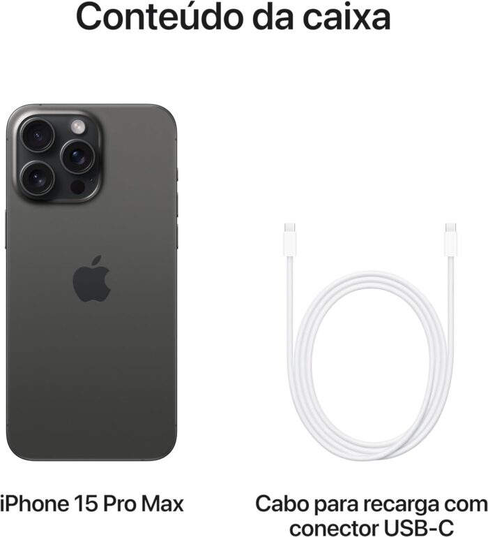 Apple iPhone 15 Pro MAX (256 GB) - titânio preto - Image 3