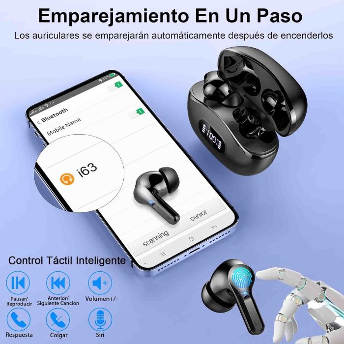 Auriculares Inalámbricos Bluetooth, Auriculares Bluetooth 5.3 HiFi Estéreo - Image 6