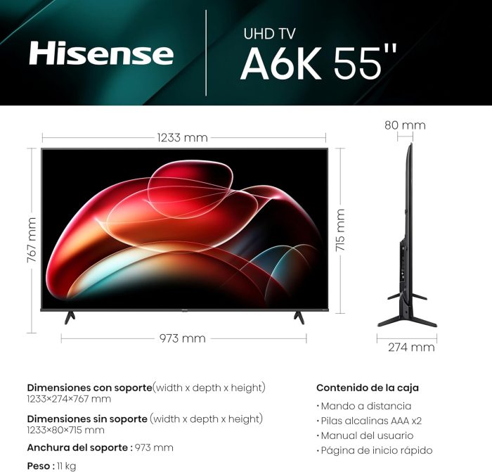 Hisense TV 55A6K - UHD 4K, Smart TV - Image 6