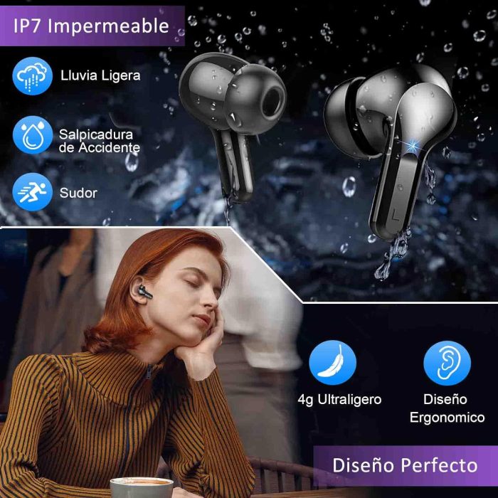 Auriculares Inalámbricos Bluetooth, Auriculares Bluetooth 5.3 HiFi Estéreo - Image 5