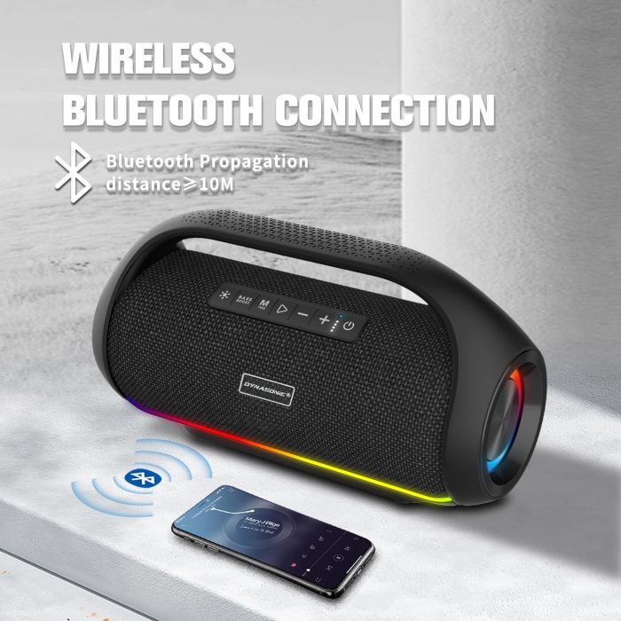 DYNASONIC S90 - Altifalante Bluetooth portátil IPX5 Waterproof. Altifalante exterior sem fios. - Image 4